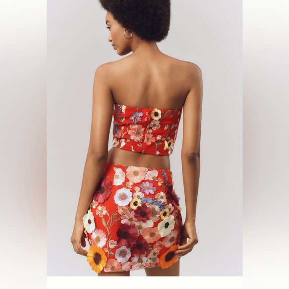 Anthropologie NWT Sz M (runs a little small) stunning Endless Rose floral skirt - Picture 4 of 16